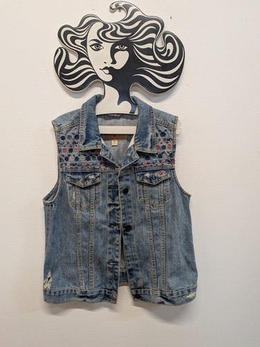 Gilet jeans hollister - hollister, ricamato