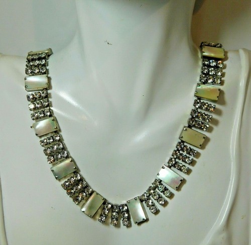 Collana choker vintage argento - choker,