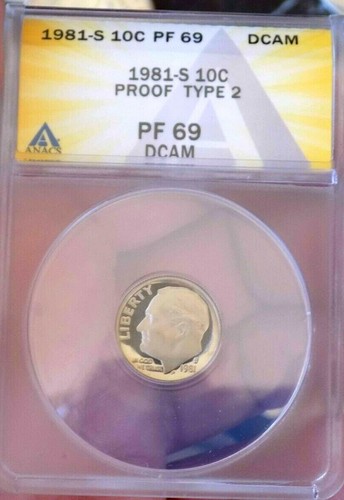 1981 roosevelt dime anacs - dime,