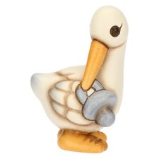 Cicogna Thun Cindy con ciuccio azzurro