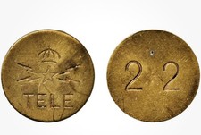 SVEZIA - GETTONE TELEFONICO TELE N. 22 IN BRONZO ??