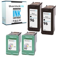 Confezione 4 pezzi inchiostro combinato compatibile OSI HP 96 97 per HP PhotoSmart 8038 8150 8450 8753