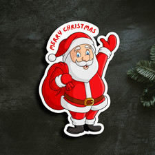 Adesivo Natale Vacanze Babbo