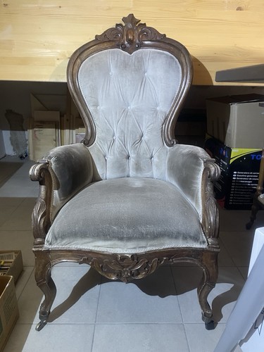 Poltrona antica legno - in,