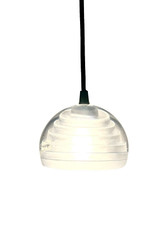 COPPIA LAMPADE SOSPENSIONE STUDIO SALONE VETRO CRISTALLO MURANO MAZZEGA