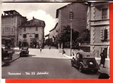 CARTOLINA  MARSCIANO B/N   VIAGGIATA 1955 VIA XX SETTEMBRE AUTO P PIANO STUPENDA