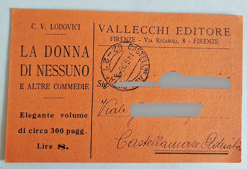Cartolina cedola libraria - cartolina,