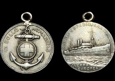 MEDAGLIA REGIA NAVE OSPEDALIERA ITALIA CRI AOI WWII IN ARGENTO MOLTO RARA 