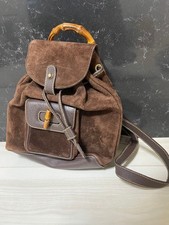 GUCCI Zaino Bambù Pelle