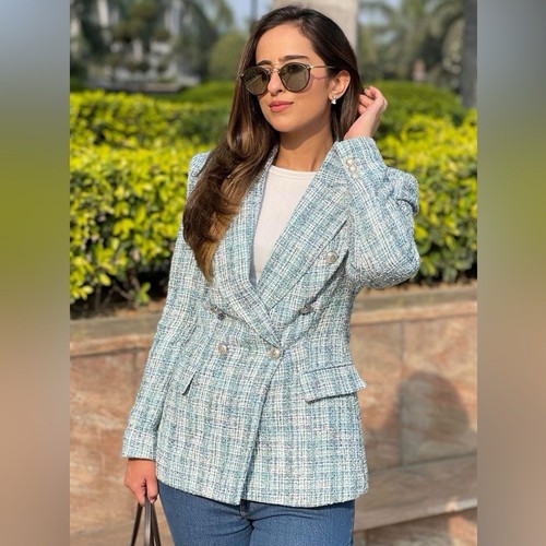 Blazer tweed blu preferito