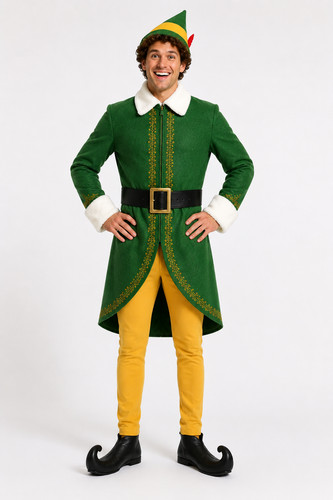 Costume uomo elfo natale - uomo, di