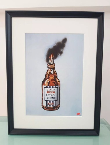 Banksy tesco petrol bomb - tesco,