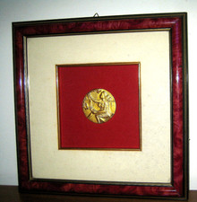 SALVADOR DALI' Bassorilievo a sbalzo 'La Musica' dorato 23K certificato garanzia