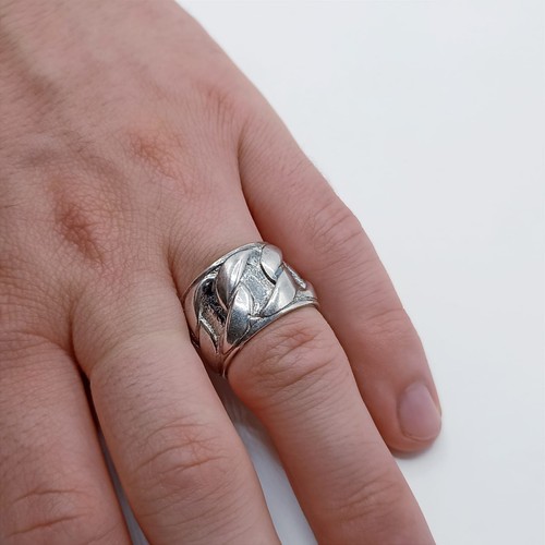 Anello maglia grumetta argento - maglia,