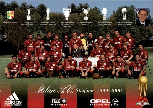 Cartolina squadra milan c - cartolina,