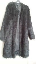 Ecopelliccia nera cappotto - ecopelliccia, nera,
