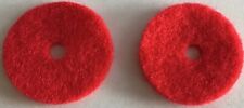 Two Sewing Machine Red Spool Pin Felts