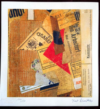 Kurt Schwitters Litografia (Man Ray Marcel Duchamp Peter Max Ernst Arman)