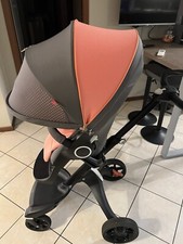 Passeggino STOKKE XPLORY  Grigio Salmone NAVETTA, SEGGIOLINO AUTO E Borsa Aereo