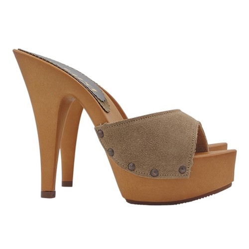 Zoccoli donna camoscio - da, in