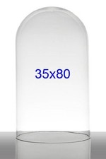 Campana vetro trasparente H80 cm diametro 35 cm decorazione grande elegante