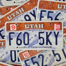 Utah Skier License Plate