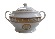 Zuppiera + Saliera + Pepiera Porcellana/Ceramica Davinci Colection oro 24 k