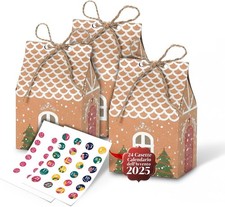 Calendario Avvento 2025 con 25 Cassetti Decorativi Riutilizzabili per Natale