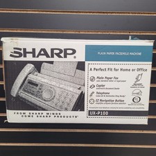 NUOVO Sharp UX-P100 carta normale fax personale fotocopiatrice telefono ID chiamante