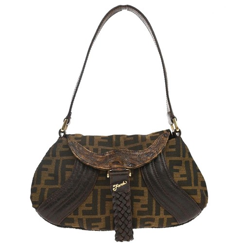 Borsa mano fendi marrone - borsa,