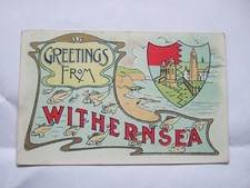 VINTAGE POSTCARD GREETINGS FROM WITHERNSEA EARLY 1900'S.