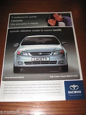 *AM12= DAEWOO LACETTI =PUBBLICITA'=ADVERTISING=WERBUNG=COUPURE=