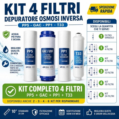 Kit filtri osmosi - filtri, inversa
