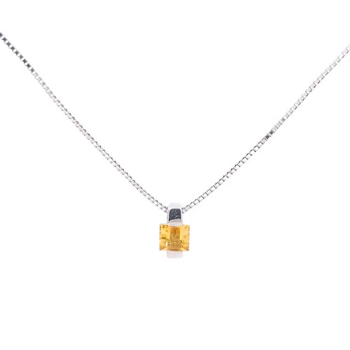 Collana donna topazio giallo - collana,