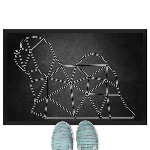 Lhasa apso stile origami - apso,,