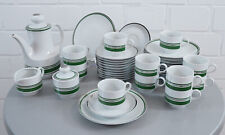 Servizio da caffè in porcellana Mitterteich Bavaria bordo argento 35 pezzi per 10 persone