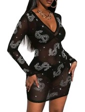 Abito donna fantasia strass