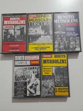 Benito Mussolini Tutti I Discorsi In 5 Musicassette Complete Uniche