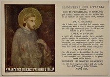 RSI S.FRANCESCO PREGHIERA PER L'ITALIA CARTOLINA PROPAGANDA FRANCHIGIA MILITARE