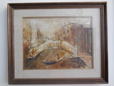 EMANUELE CAPPELLO KAPEL OLIO SU TELA 40X30 CALLE VENEZIA FIRMATO