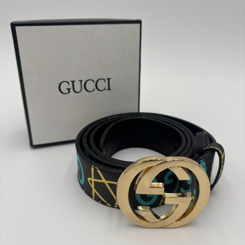 Gucci cintura graffiti oro - gg,
