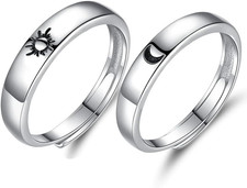 2 Coppia Anelli Argento Donna