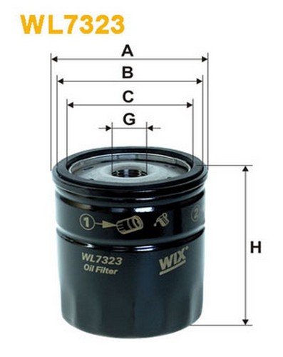 Wl7323 filtro olio - wl7323,