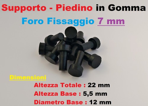 4xpiedino gomma supporto - in,