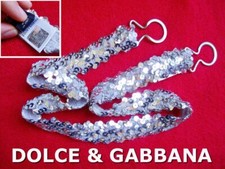 cintura di lusso Dolce & Gabbana italiana con paillettes donna con etichette italia D&G