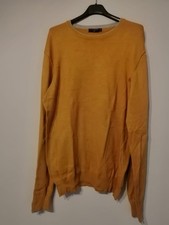 Maglione uomo maniche lunghe senape con toppe ai gomiti