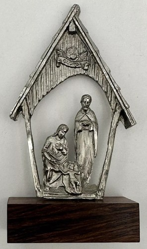 Vintage nativity pewter - vintage,