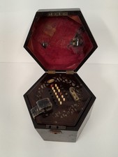 Lachenal 48 Tasti Concertina Inglese Modalità Tudor 1860- 1868 - Legno (14)