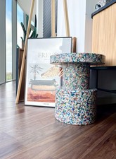 Normann Copenhagen Bit Sgabello Tavolino di Simon Legald Bianco/Multicolore (B)