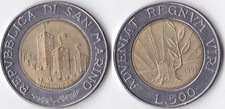 REPUBBLICA DI S. MARINO 500 LIRE 1993